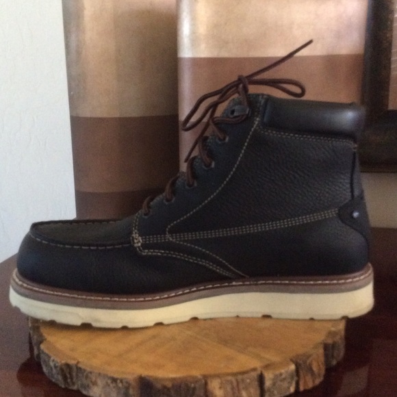 Timberland Men’s Pro Soft Toe Waterproof Leather Work Boots - Picture 10 of 11